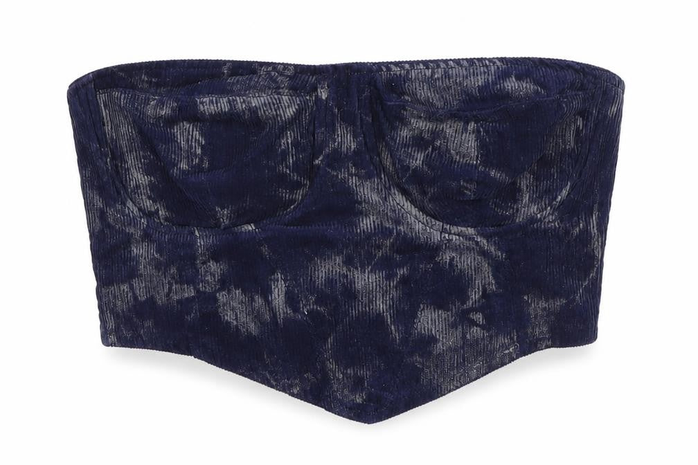 Front view of Missguided Women's Blue Strapless Camisole Top, size 8