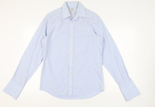 Charles Tyrwhitt Men's Blue Slim Fit Check Dress Shirt