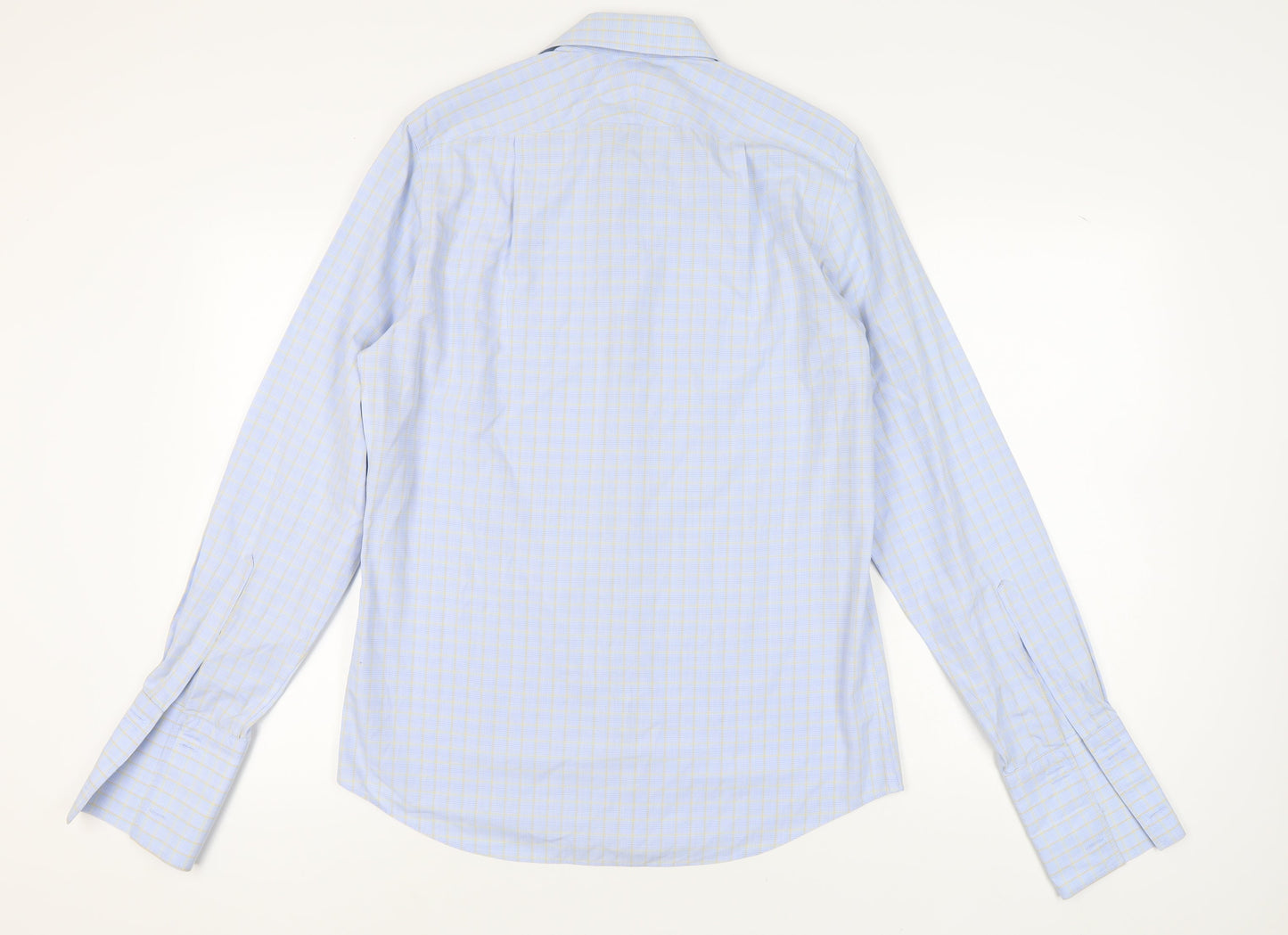 Charles Tyrwhitt Men's Blue Slim Fit Check Dress Shirt