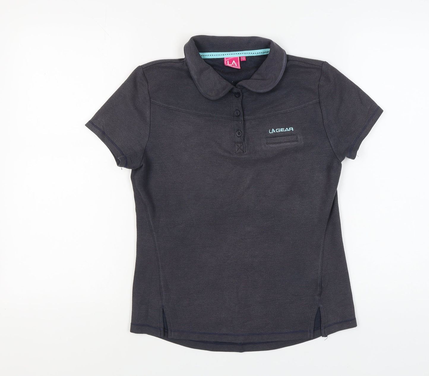 LA Gear Women's Black Polo Shirt Size 12 Casual