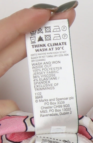 Marks and Spencer Women’s Pink Tank, Size 12, Animal Print