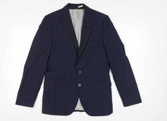 Zara Man Blue Blazer, Men's 36, Single-Breasted