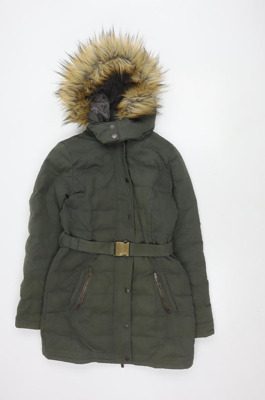 FatFace Women's Green Puffer Coat Size 8
