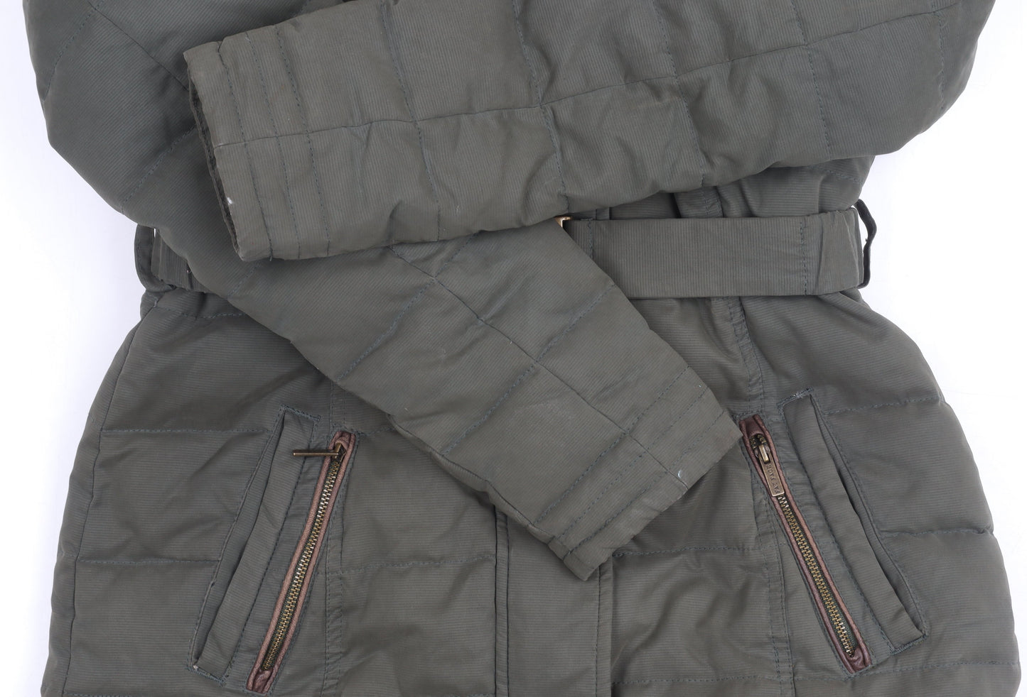 FatFace Women's Green Puffer Coat Size 8