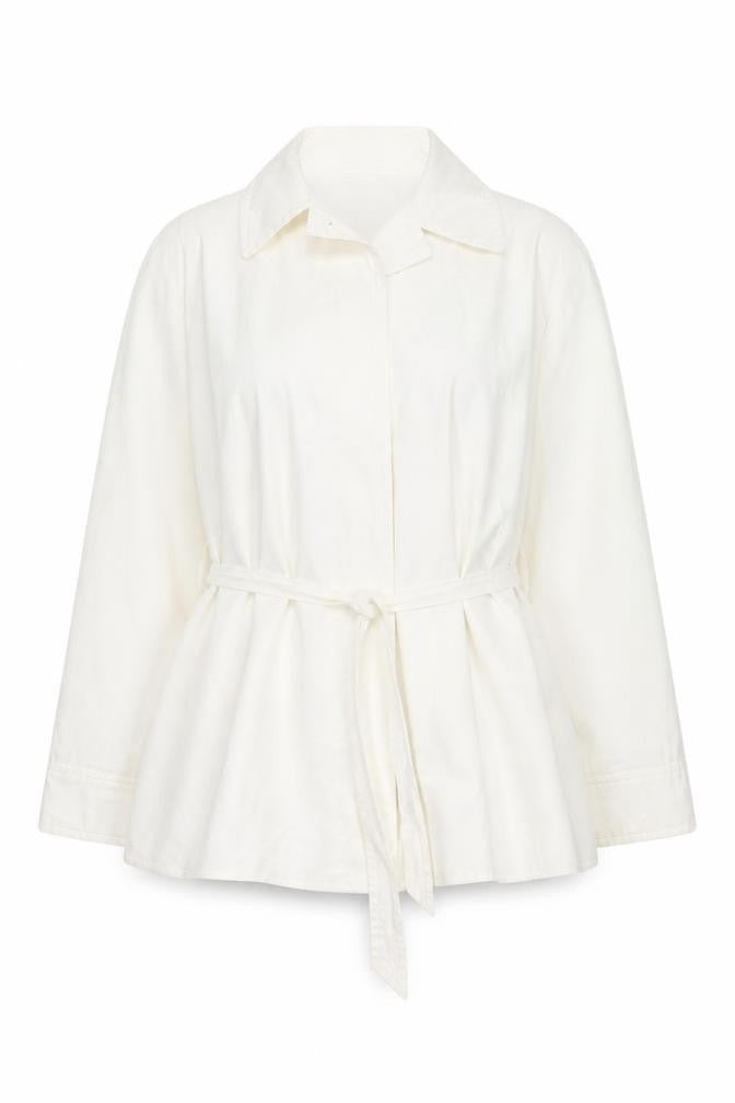 Bonmarché Women's Ivory Belted Jacket Size 14
