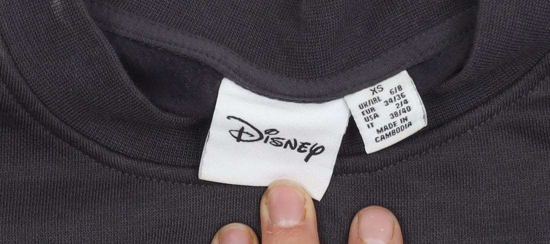 Disney Unisex Black XS Mickey Sweatshirt Pullover