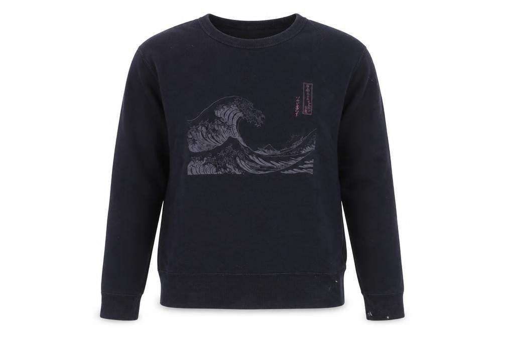 Uniqlo Womens XS Blue Graphic Print Pullover Sweatshirt