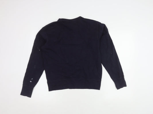 Uniqlo XS Blue Graphic Print Pullover Sweatshirt