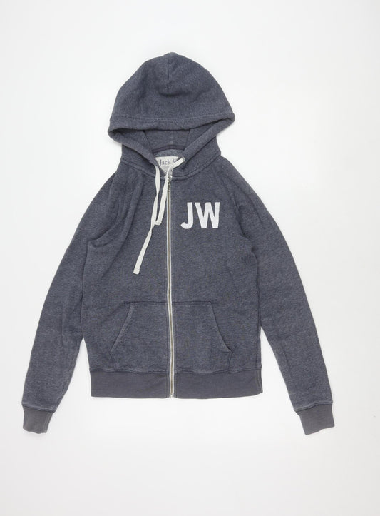 Jack Wills Women's Grey Hoodie Size 10