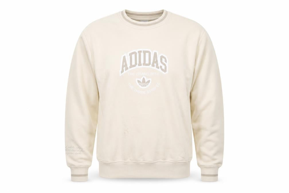 Mens UK M Regular adidas Beige Pullover Sweatshirt