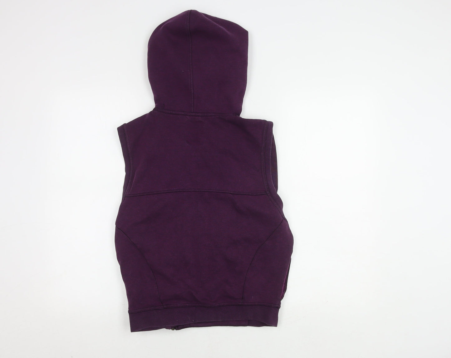 Nike Men's Purple Sleeveless Jacket S, Hooded & Zipped