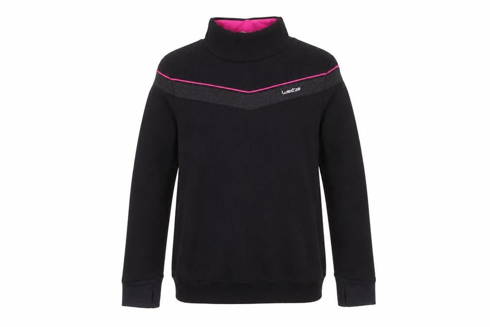Decathlon Womens XS Black Mock Neck Sweatshirt