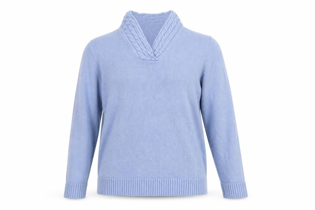 Front view of Honor Millburn Women's Blue High Neck jumper M