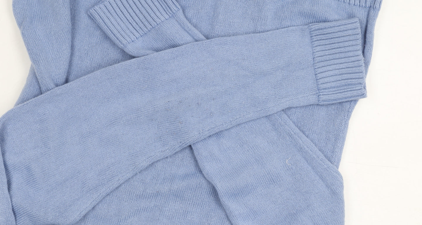 Honor Millburn Women's Blue High Neck Pullover Jumper M