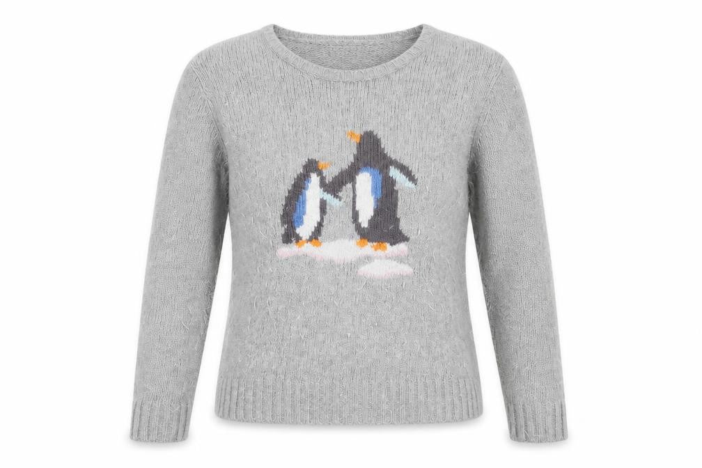 Womens UK M Regular Cath Kidston Grey Pullover Chunky-Knit