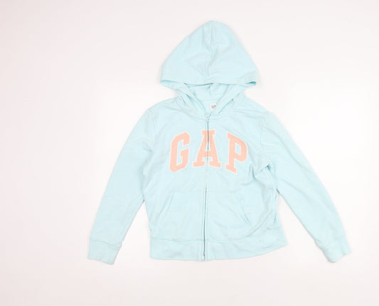 GAP Kids Girls Blue Hooded Basic Jacket 10-11 Years