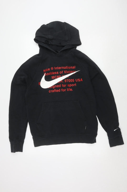 Nike Men's S Black Pullover Hoodie - Fleece Sportswear