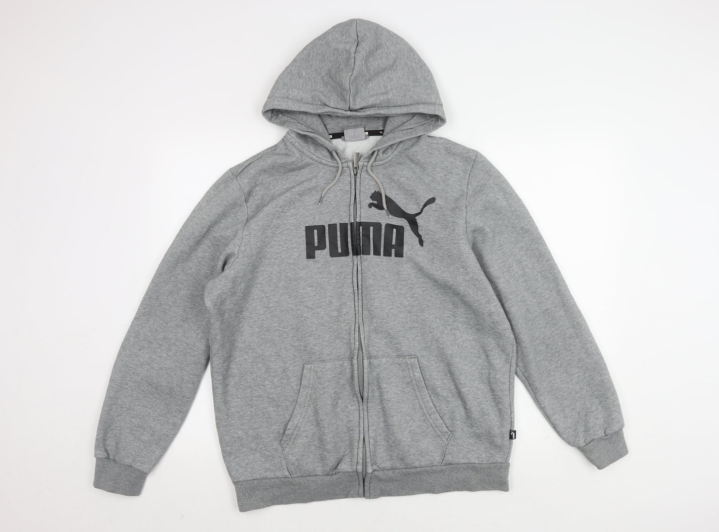 Puma Men's Grey Hooded Jacket L - Casual Style