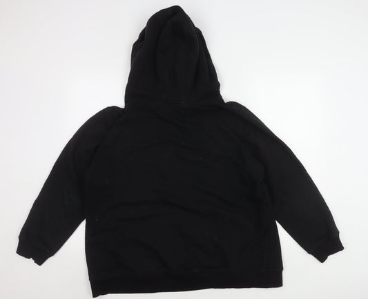 Ocean Sportswear Unisex Black Hoodie, Size 22/24, Drawstring