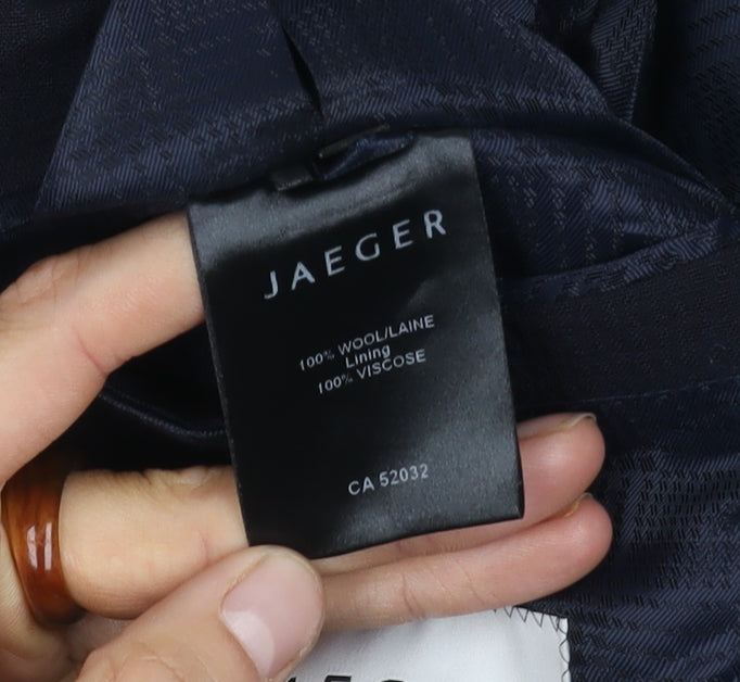 Jaeger Men’s Blue Wool Blazer 38R Two-Button