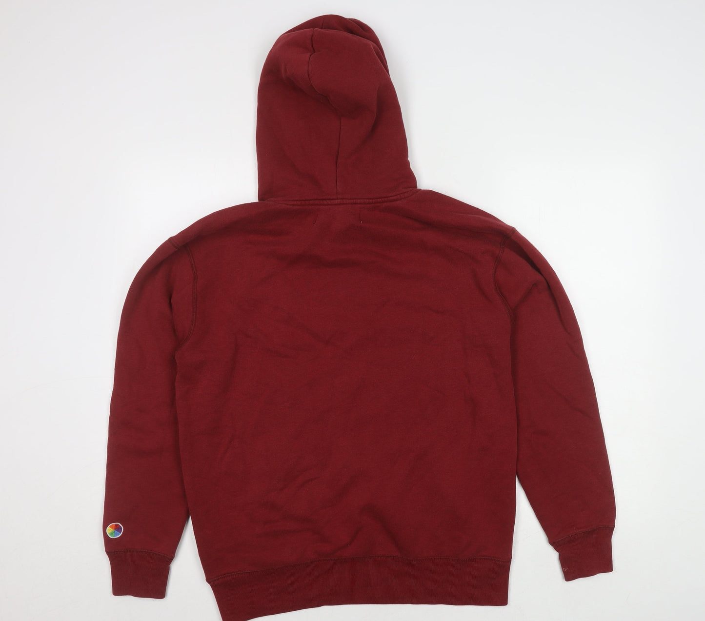 Hollister Co. Men's Red Pullover Hoodie Medium