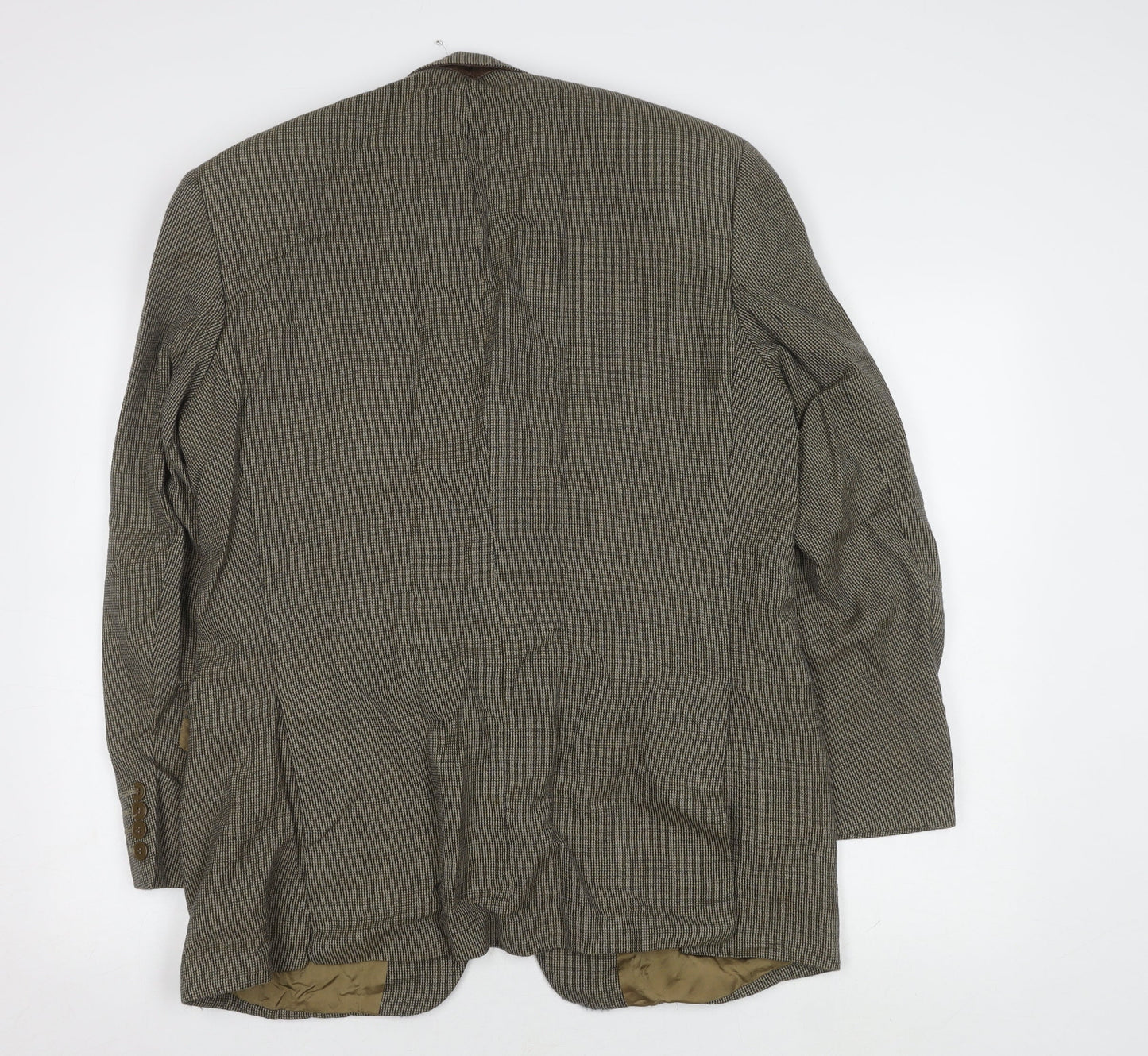 Savoy Taylors Guild Men's Brown Check Blazer, Size 38L