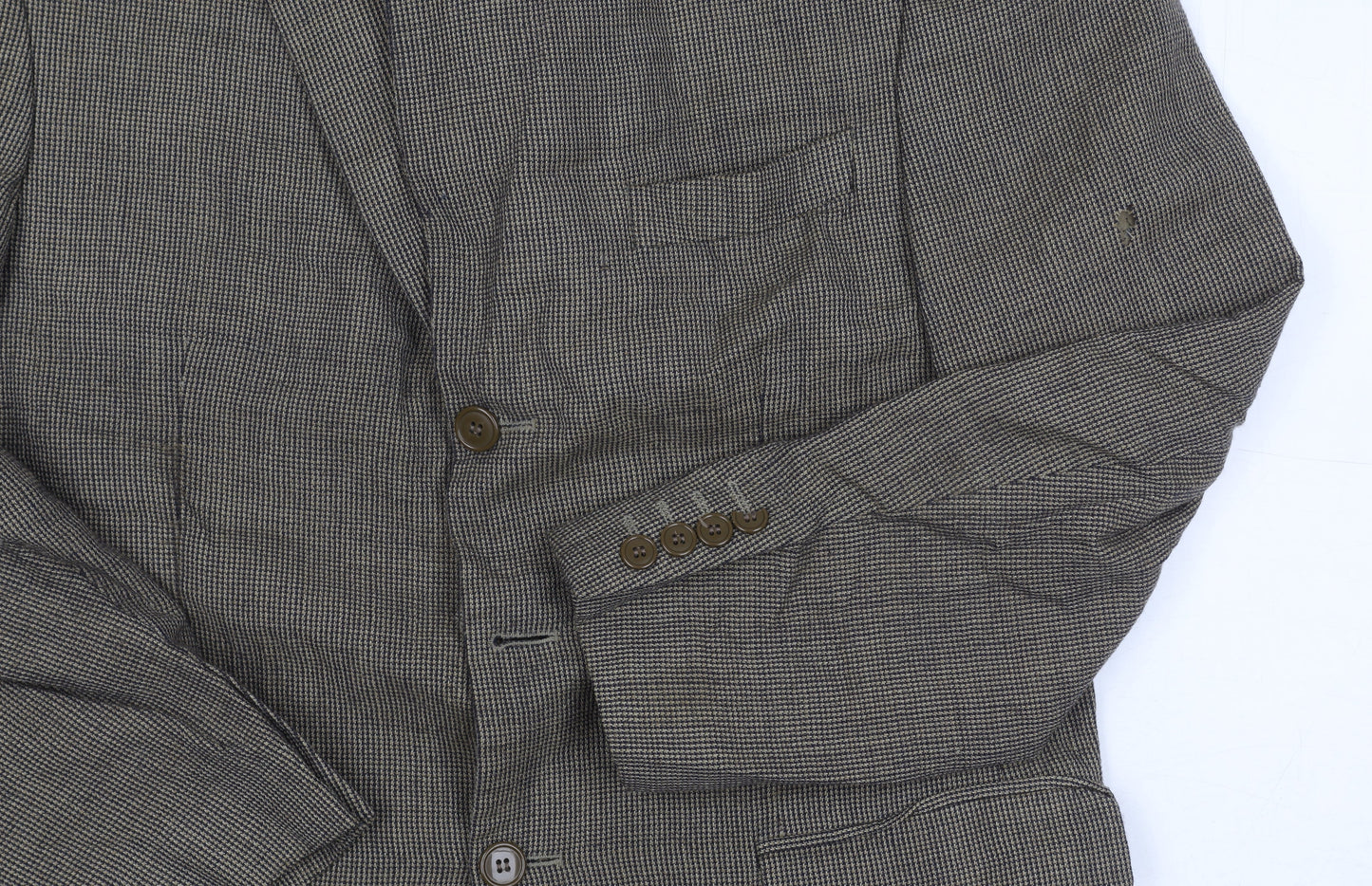 Savoy Taylors Guild Men's Brown Check Blazer, Size 38L