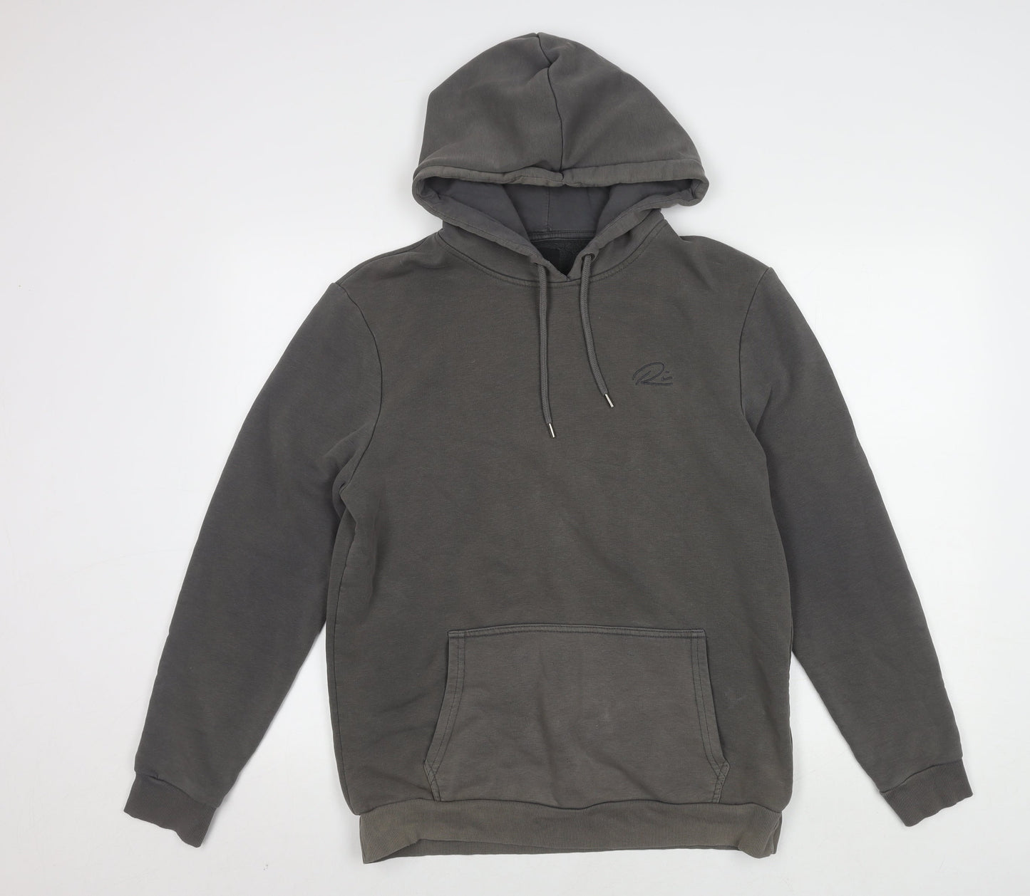 River Island Men's Grey Pullover Hoodie M