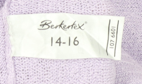 Berkertex Women's Purple Short Sleeve Knit Top