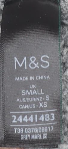 Marks and Spencer Women's Grey Cable-Knit Pullover Jumper