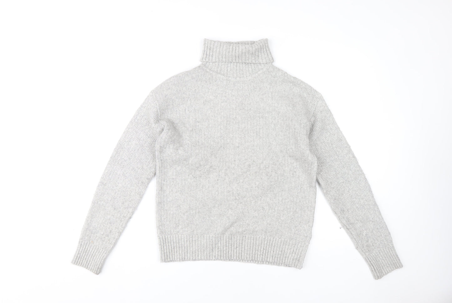 Marks and Spencer Women's Grey Roll Neck Jumper S