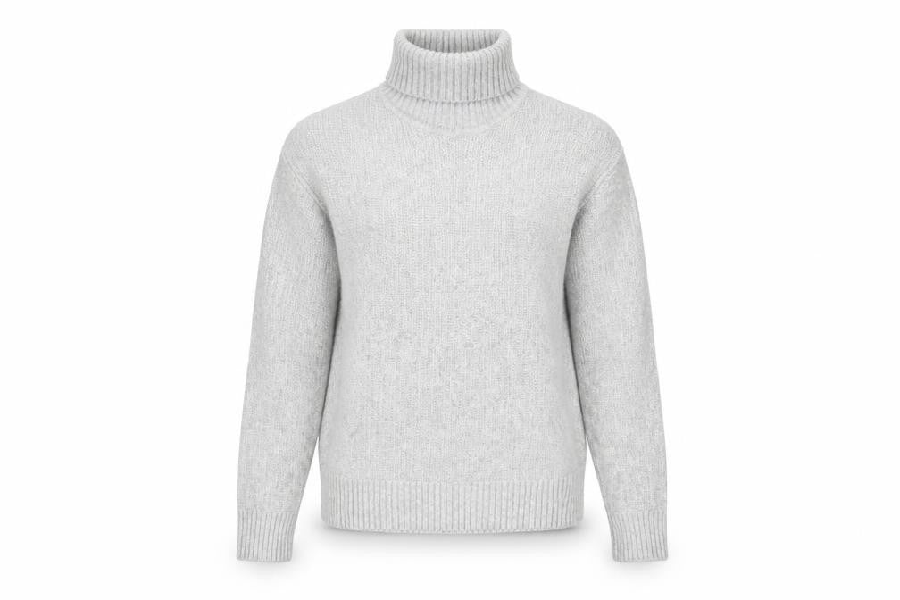 Marks and Spencer Women's Grey Roll Neck Jumper S