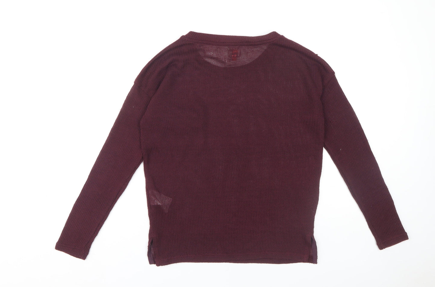 ONLY Womens Purple Crew Neck Jumper Size S