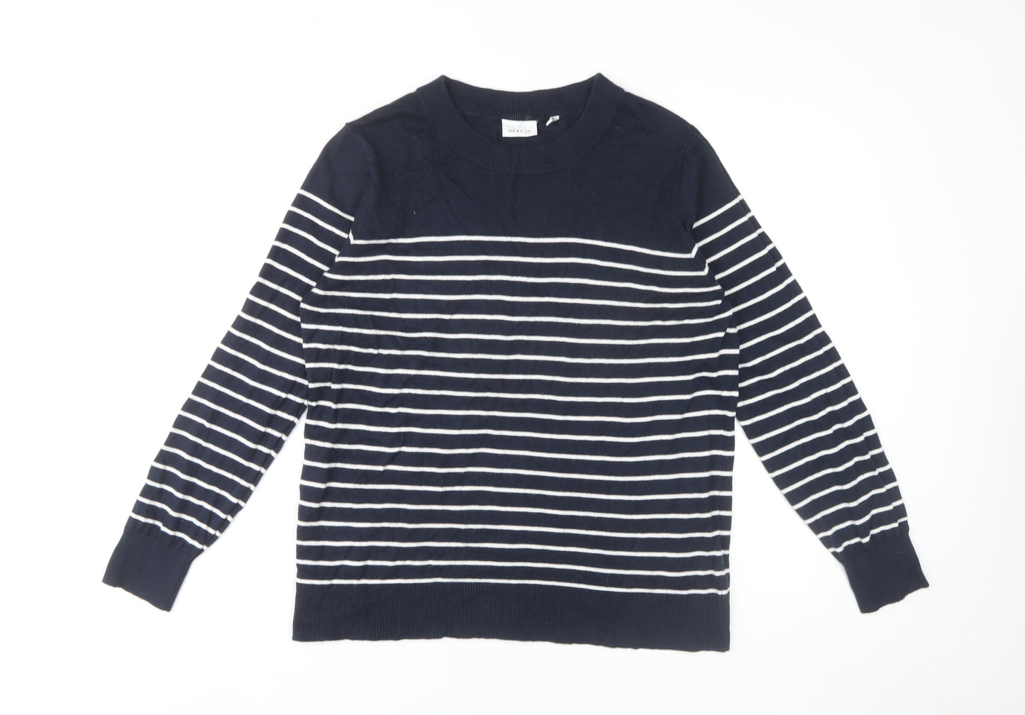 Next Women's Blue Striped Pullover Jumper L