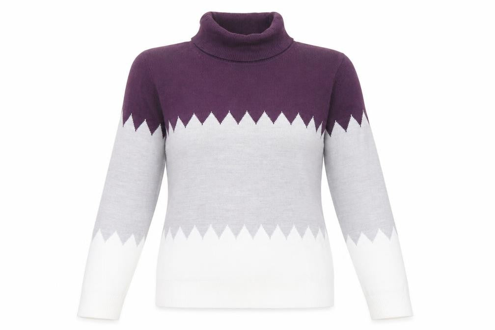 Marks and Spencer Women's Purple Roll Neck Jumper