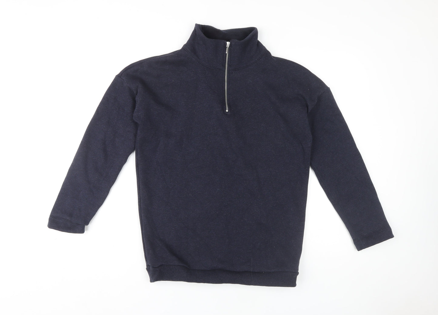 Next Men's Blue 1/4 Zip Pullover Sweatshirt S