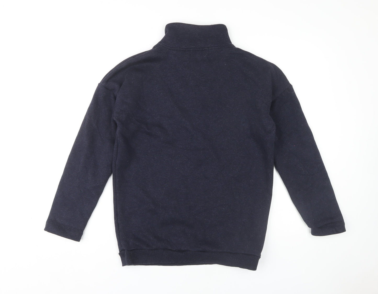 Next Men's Blue 1/4 Zip Pullover Sweatshirt S