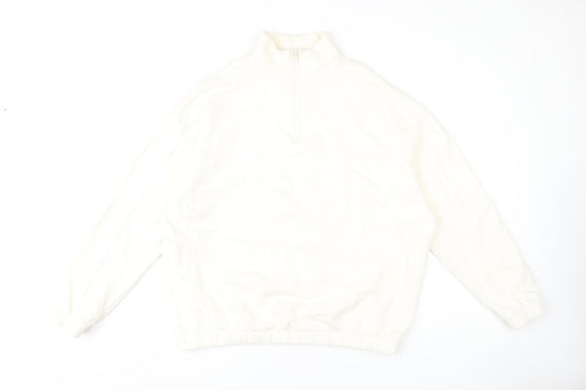 ASOS DESIGN White L Pullover Sweatshirt Unisex