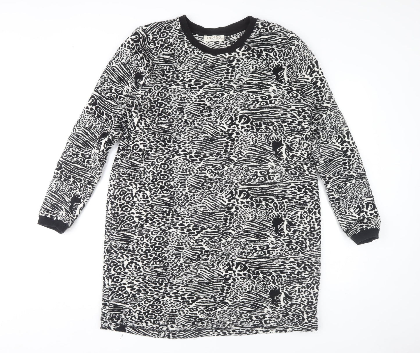 Marks and Spencer Women's Black Animal Print Long Sleeve Dress