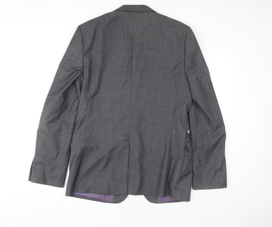 Ted Baker Men's Grey Check Blazer Jacket 40L