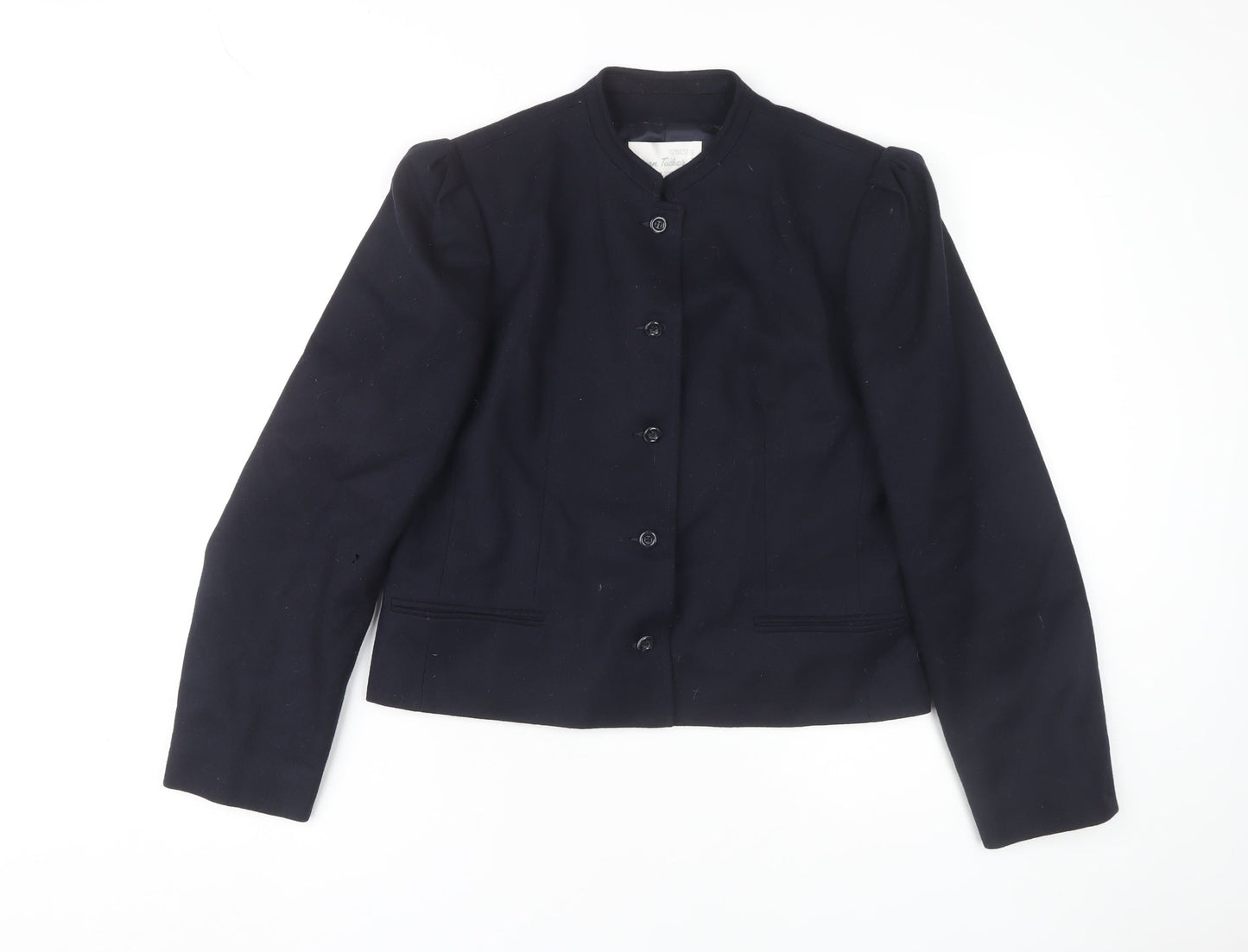Brian Tucker Women's Black Jacket Size 12 Collarless