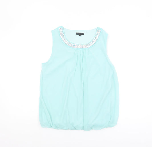 Truworths Women’s Blue Beaded Sleeveless Tank Size 8