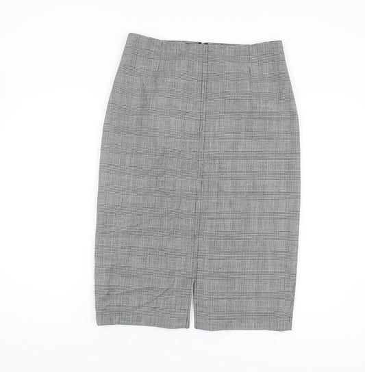Jaeger Women's Grey Check Pencil Skirt Size 10
