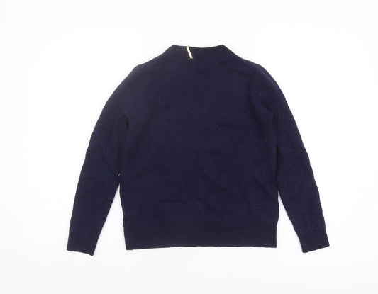 Michael Kors Women's Blue Pullover Jumper, M, Logo