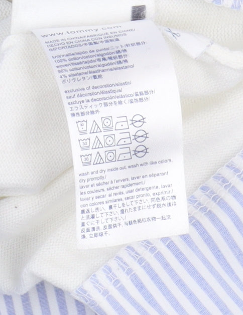 Tommy Hilfiger Women's White Collared Pullover Jumper XS