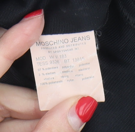 Moschino Jeans Black Women's Dress, Size 14, Polyester