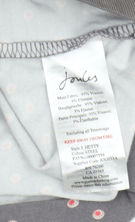 Joules Women's Grey Polka Dot Shift Dress Size 16