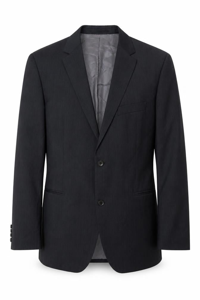 Mens 42 Chest Regular Boss Black Two-Button Blazer