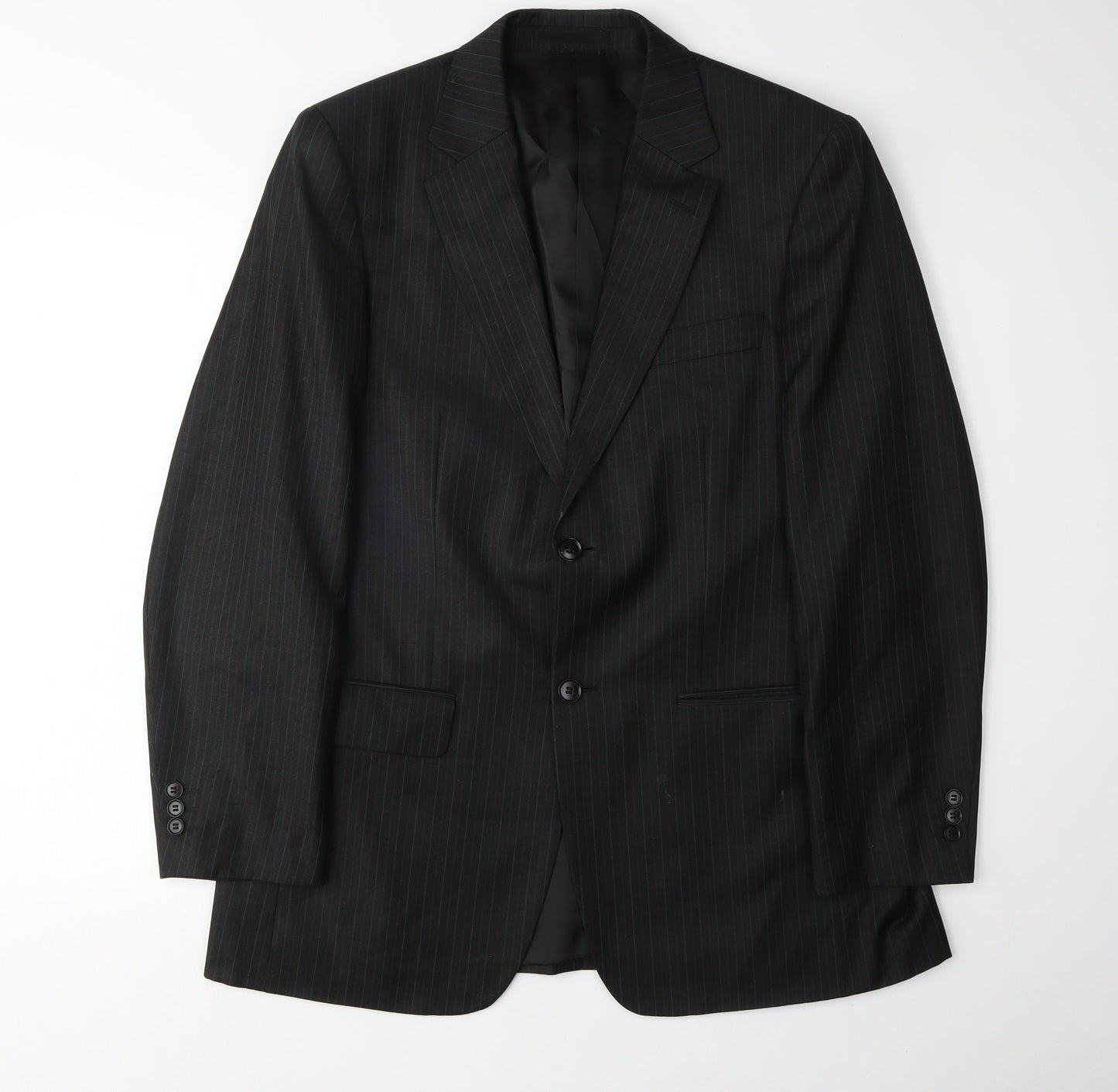 Brook Taverner Black Wool Men's Suit Jacket Size 38 Regular