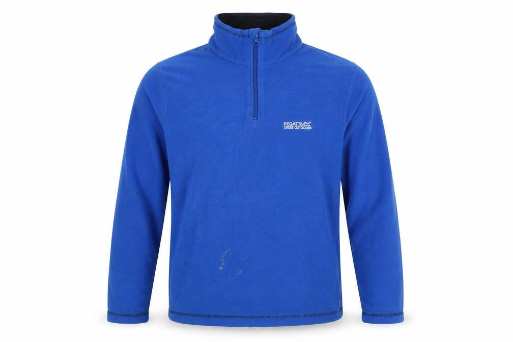 Mens UK S Regular Regatta Great Outdoors Blue 1/4 Zip Sweatshirt